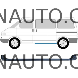 Opravný plech prahu pod posuvné dveře VW T4 - levý