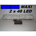 Stroboskopy MAXI 2 x 48 LED modré