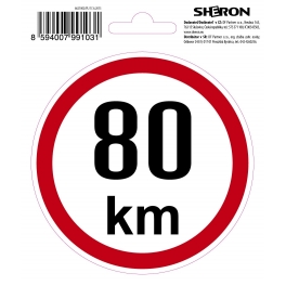 SHERON Samolepka - 80 km/h