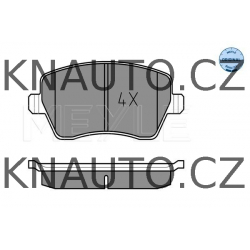 Přední brzdové destičky MEYLE Nissan Dacia Renault - 8660004726
