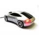 Myš ve tvaru auta Porsche optická USB svítící stříbrná