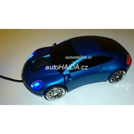 My ve tvaru auta Porsche NEW optická USB svítící modrá