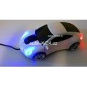 Myš ve tvaru auta Porsche optická USB svítící bílá