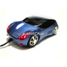 USB myš auto k PC optická tuning svítící modrá