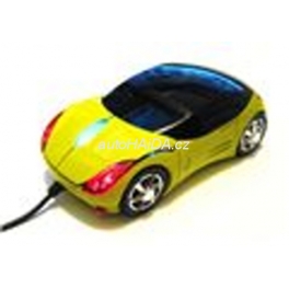 USB myš auto k PC optická tuning svítící žluto zelená
