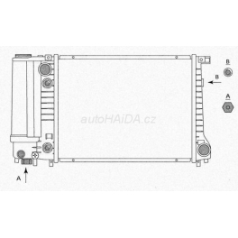 Chladiè vody BMW 5 E34 520i 525i automat