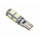 Žárovka 9 SMD LED 12V T10 s rezistorem CAN-BUS ready bílá COMPASS