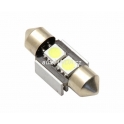 Žárovka 2 SMD LED 12V suf. SV8.5 32mm s rezistorem CAN-BUS ready bílá COMPASS