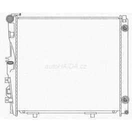 Chladiè vody 530x480x42mm Mercedes W124 260E, E280, E300, 300E, 300E 24V, 230E, E320 Automat