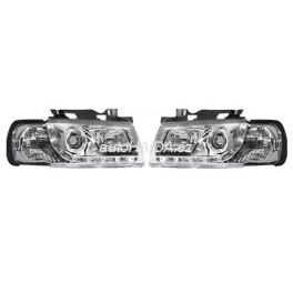 Hlavní čiré tuning reflektory Dewil eyes VW T4 (nový předek)