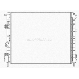 Chladič vody Renault Clio II 1,2, Kangoo 1998- 1,2, 1,5dci, Nissan Kubistar 1,2