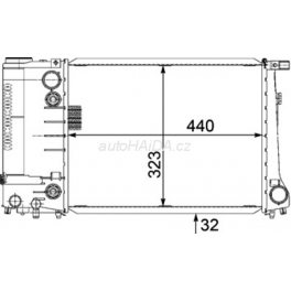 Chladiè, chlazení motoru HELLA BMW 3 E30 316i 318i, 5 E34 520i 525i automat