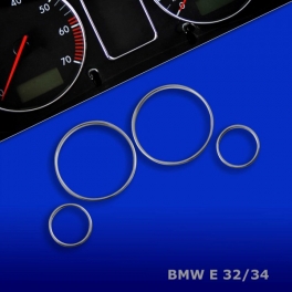 Kroužky tachometru chrom BMW 5 E34