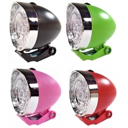Osvětlení přední 4RACE LF02 3 LED bateriové černé/zelené/růžové/červené